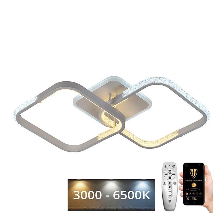 Fäst LED ljusreglerad ljuskrona LED/55W/230V 3000-6500K + fjärrkontroll