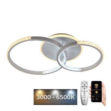 Fäst LED ljusreglerad ljuskrona LED/55W/230V 3000-6500K + fjärrkontroll