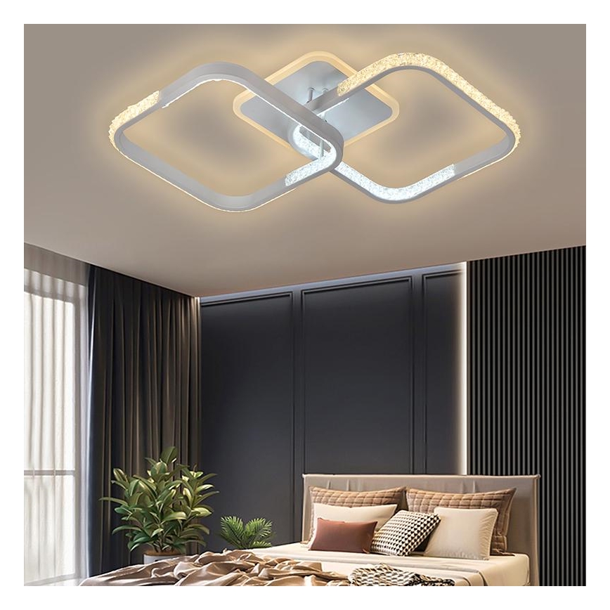 Fäst LED ljusreglerad ljuskrona LED/55W/230V 3000-6500K + fjärrkontroll