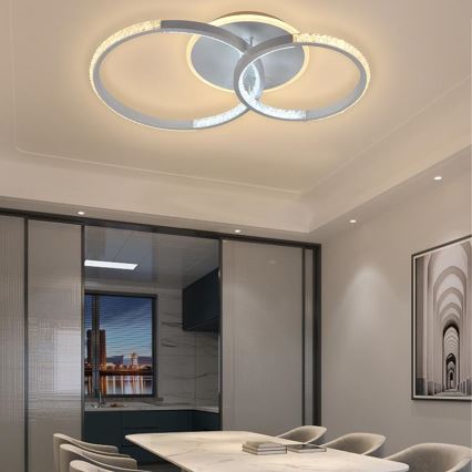 Fäst LED ljusreglerad ljuskrona LED/55W/230V 3000-6500K + fjärrkontroll