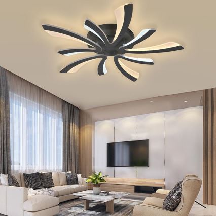 Fäst LED ljusreglerad ljuskrona LED/55W/230V 3000-6500K + fjärrkontroll