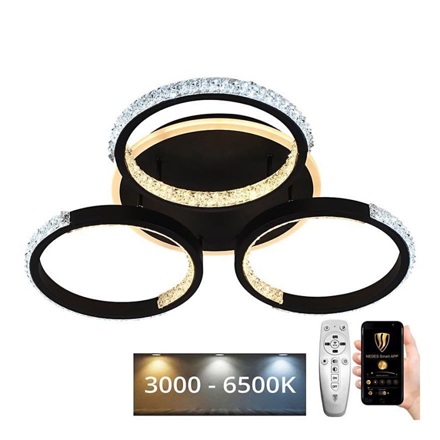 Fäst LED ljusreglerad ljuskrona LED/60W/230V 3000-6500K + fjärrkontroll