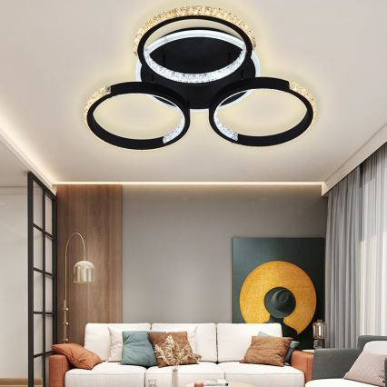 Fäst LED ljusreglerad ljuskrona LED/60W/230V 3000-6500K + fjärrkontroll