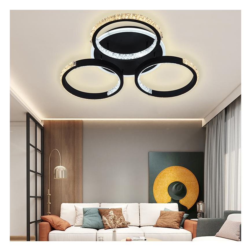 Fäst LED ljusreglerad ljuskrona LED/60W/230V 3000-6500K + fjärrkontroll