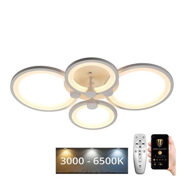 Fäst LED ljusreglerad ljuskrona LED/65W/230V 3000-6500K + fjärrkontroll