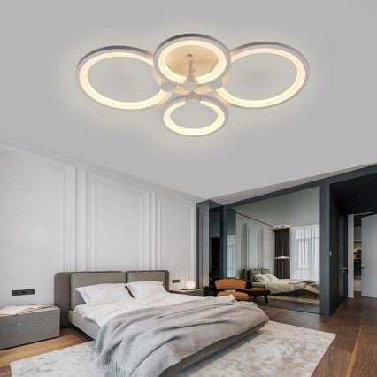 Fäst LED ljusreglerad ljuskrona LED/65W/230V 3000-6500K + fjärrkontroll