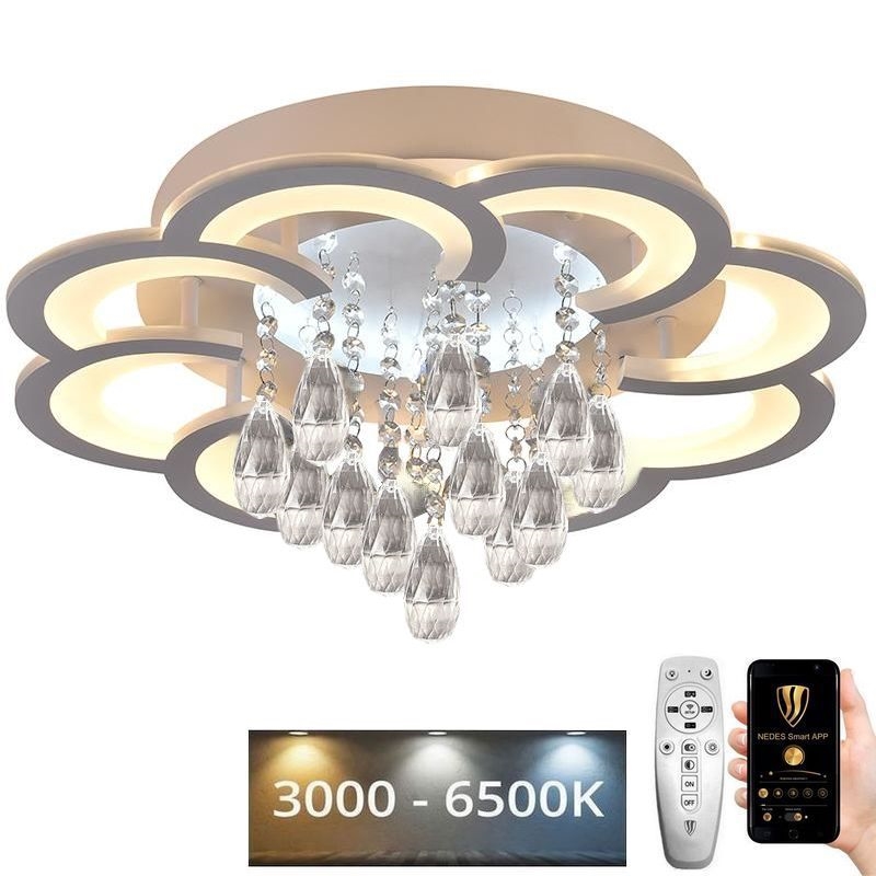 Fäst LED ljusreglerad ljuskrona LED/70W/230V 3000-6500K + fjärrkontroll