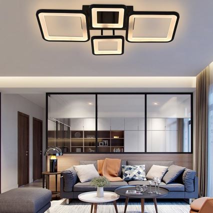 Fäst LED ljusreglerad ljuskrona LED/70W/230V 3000-6500K + fjärrkontroll