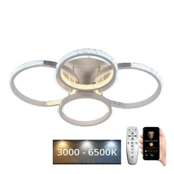 Fäst LED ljusreglerad ljuskrona LED/80W/230V 3000-6500K + fjärrkontroll