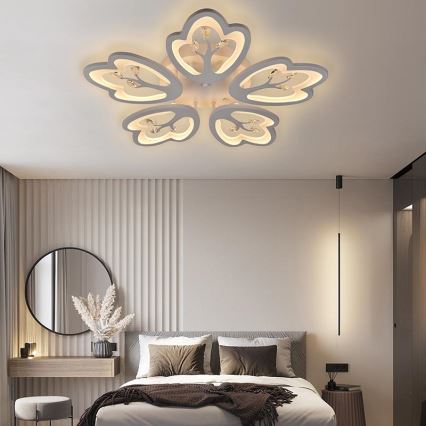 Fäst LED ljusreglerad ljuskrona LED/80W/230V 3000-6500K + fjärrkontroll