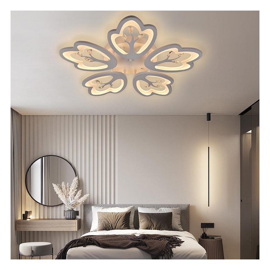 Fäst LED ljusreglerad ljuskrona LED/80W/230V 3000-6500K + fjärrkontroll