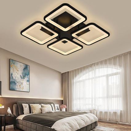 Fäst LED ljusreglerad ljuskrona LED/85W/230V 3000-6500K + fjärrkontroll