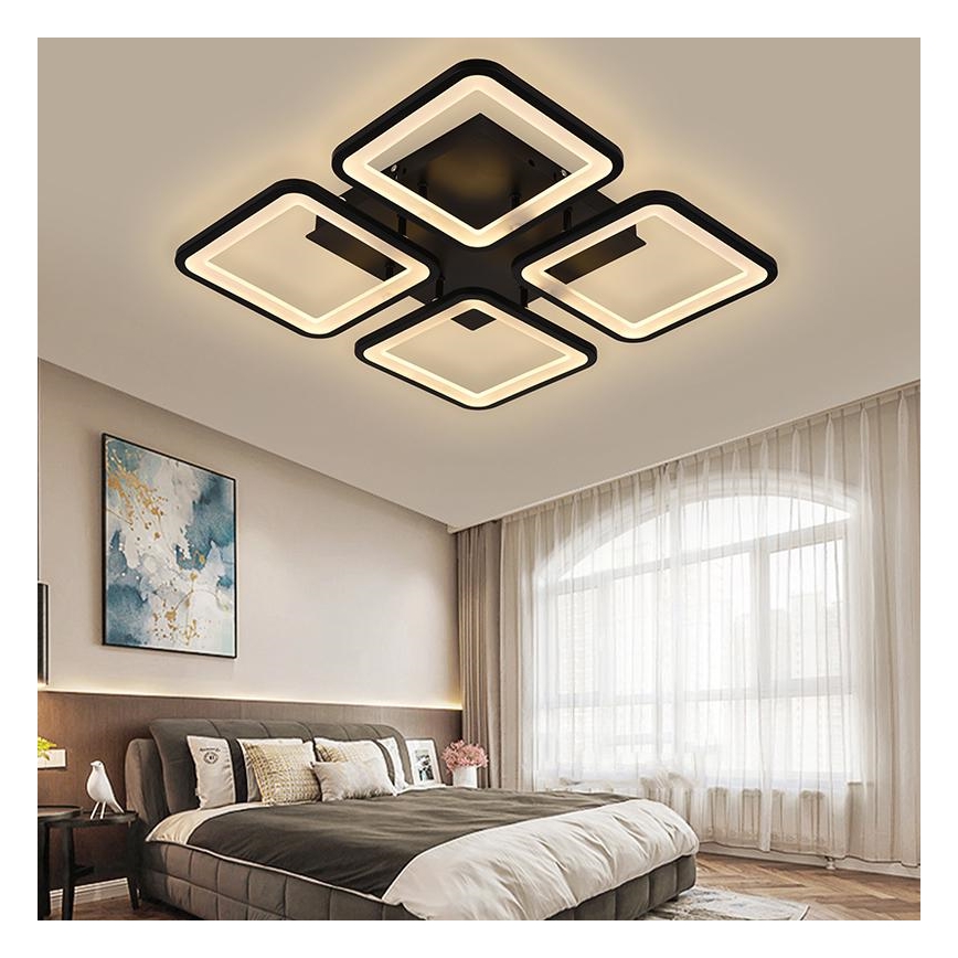 Fäst LED ljusreglerad ljuskrona LED/85W/230V 3000-6500K + fjärrkontroll