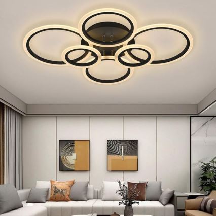 Fäst LED ljusreglerad ljuskrona LED/85W/230V 3000-6500K + fjärrkontroll