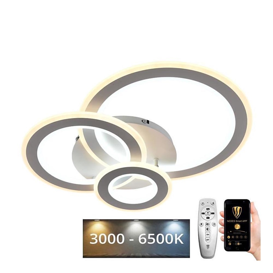 Fäst LED ljusreglerad ljuskrona LED/90W/230V 3000-6500K + fjärrkontroll