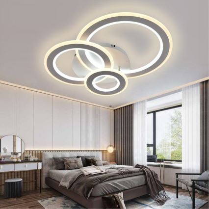 Fäst LED ljusreglerad ljuskrona LED/90W/230V 3000-6500K + fjärrkontroll