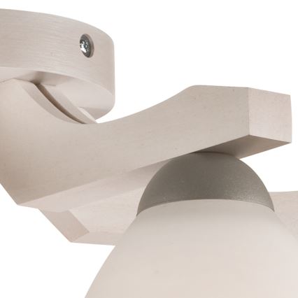 Fäst ljuskrona ADRIANO 5xE27/60W/230V bok - FSC certifierade