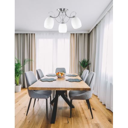 Fastsatt Ljuskrona  AMBA 3xE27/40W/230V