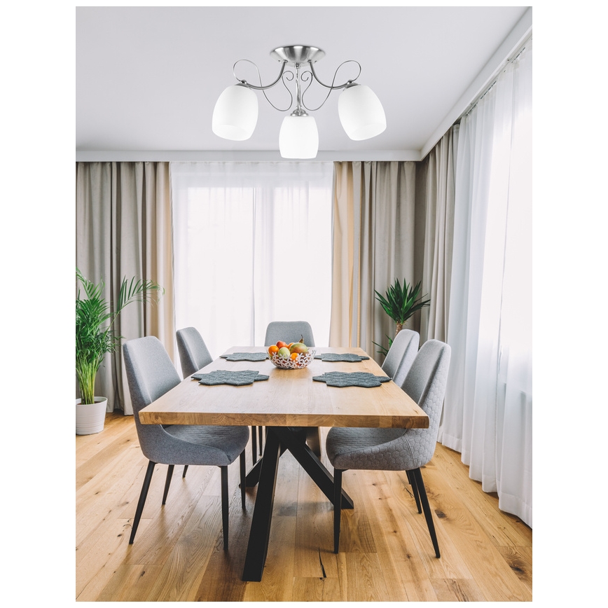 Fastsatt Ljuskrona  AMBA 3xE27/40W/230V