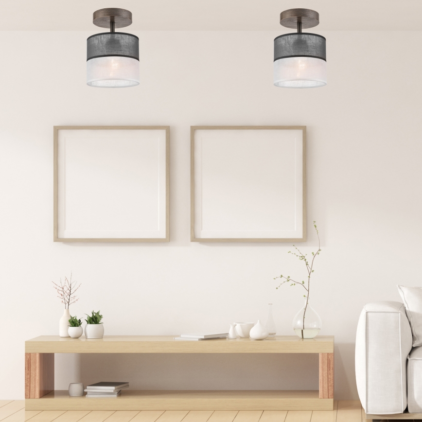 Fäst ljuskrona ANDREA 1xE27/60W/230V bok - FSC certifierade