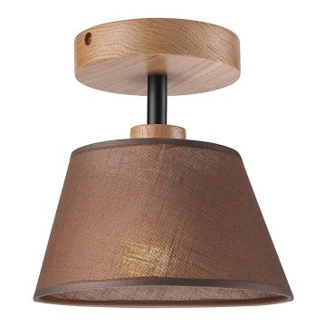 Fäst ljuskrona ANTONIO 1xE14/40W/230V brun/ek