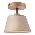 Fäst ljuskrona ANTONIO 1xE14/60W/230V beige/ek