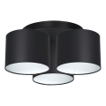 Fäst ljuskrona ARDEN 3xE27/60W/230V svart/vit