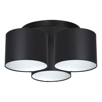 Fäst ljuskrona ARDEN 3xE27/60W/230V svart/vit