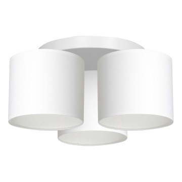 Fäst ljuskrona ARDEN 3xE27/60W/230V vit