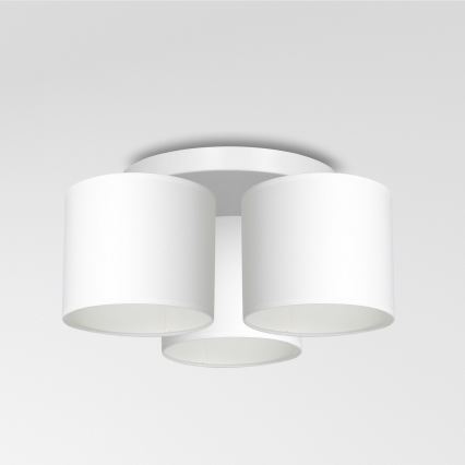 Fäst ljuskrona ARDEN 3xE27/60W/230V vit