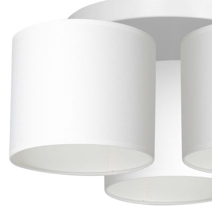Fäst ljuskrona ARDEN 3xE27/60W/230V vit