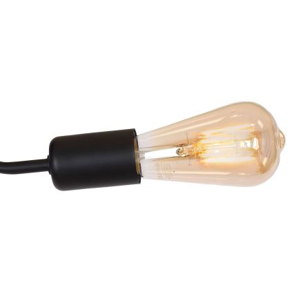 Fäst ljuskrona BRENDA 3xE27/60W/230V svart