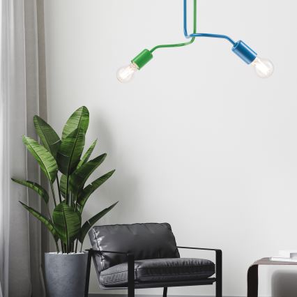 Fäst ljuskrona CHARLIE 2xE27/60W/230V