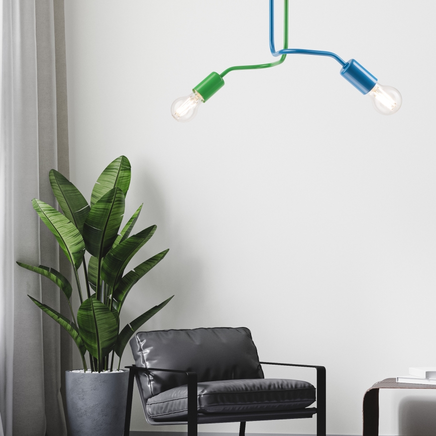Fäst ljuskrona CHARLIE 2xE27/60W/230V