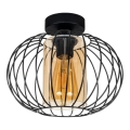 Fäst ljuskrona CORRINI 1xE27/60W/230V diameter 25 cm svart/beige