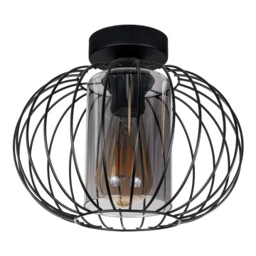 Fäst ljuskrona CORRINI 1xE27/60W/230V diameter 25 cm svart/grå