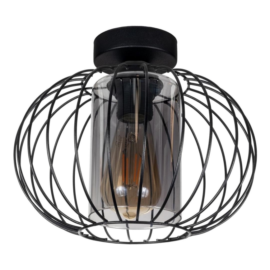 Fäst ljuskrona CORRINI 1xE27/60W/230V diameter 25 cm svart/grå