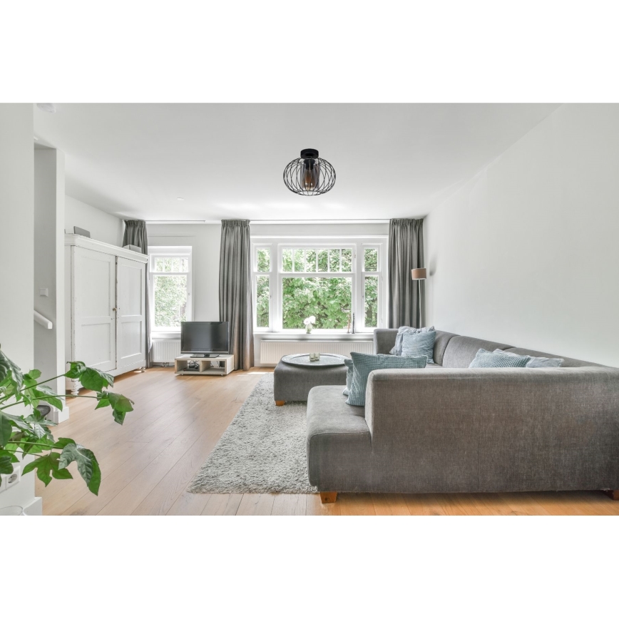 Fäst ljuskrona CORRINI 1xE27/60W/230V diameter 25 cm svart/grå