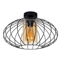 Fäst ljuskrona CORRINI 1xE27/60W/230V diameter 34 cm svart/beige