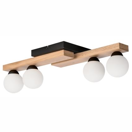 Fäst ljuskrona CORTINA 4xG9/5W/230V svart/ek