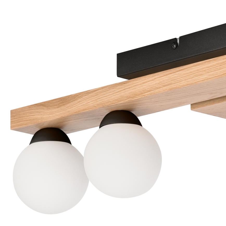 Fäst ljuskrona CORTINA 4xG9/5W/230V svart/ek