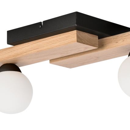 Fäst ljuskrona CORTINA 4xG9/5W/230V svart/ek