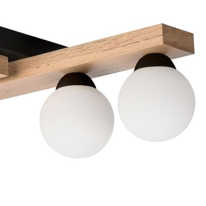 Fäst ljuskrona CORTINA 4xG9/5W/230V svart/ek
