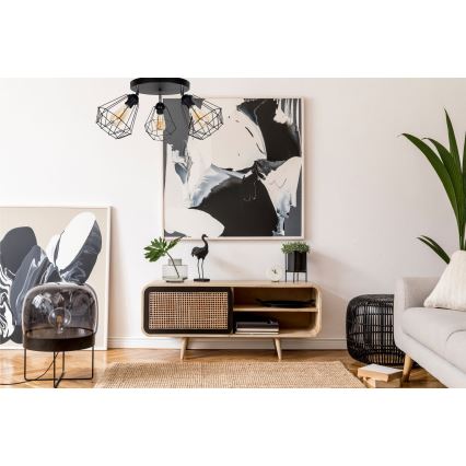 Fäst ljuskrona DIAMENT 3xE27/60W/230V