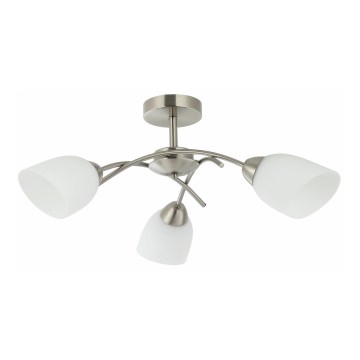 Fäst ljuskrona DONNA 3xE27/60W/230V nickel