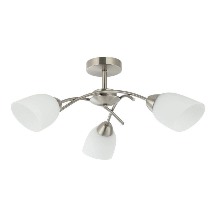 Fäst ljuskrona DONNA 3xE27/60W/230V nickel