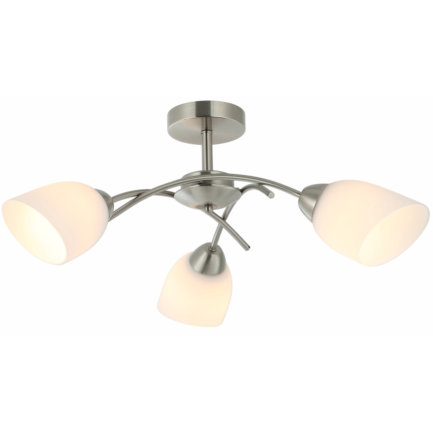 Fäst ljuskrona DONNA 3xE27/60W/230V nickel
