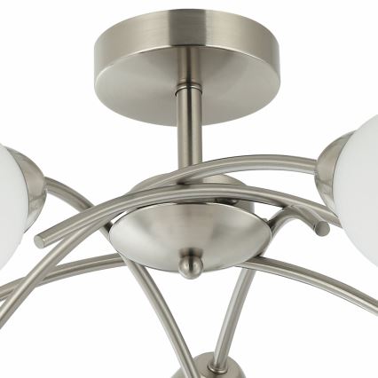 Fäst ljuskrona DONNA 5xE27/60W/230V nickel