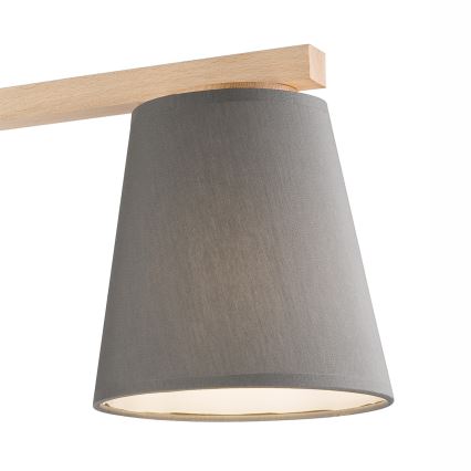 Fäst ljuskrona ELLIE 3xE27/60W/230V grå/bok - FSC certifierade