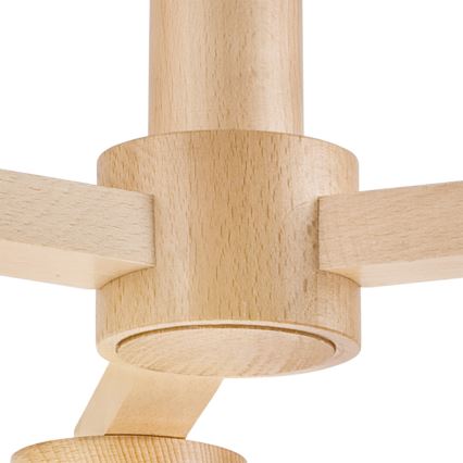 Fäst ljuskrona ELLIE 3xE27/60W/230V bok - FSC certifierade